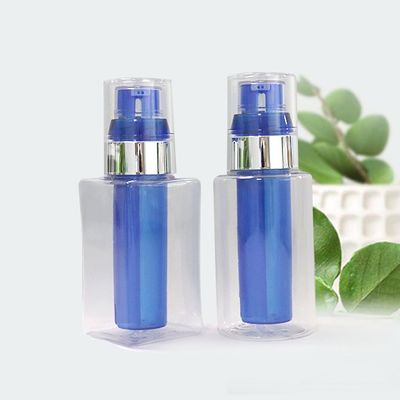 بطری 30 میلی لیتر 90 میلی لیتر لوشن پمپ PETG دو اتاقی بطری لوشن پلاستیکی
