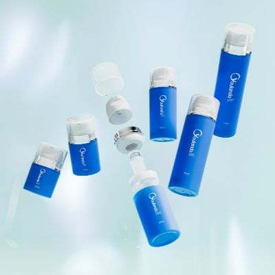 بطری بی هوا 30ml 50ml 80ml 00ml 150ml 200ml بطری بی هوا پلاستیکی PP بطری بی هوا با 10 سر پمپ