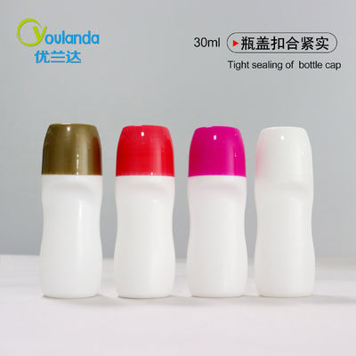 pp محیط زیست دوستانه 30ml بطری پلاستیکی رول آن 1OZ بطری شکل ویژه بطری رولر مایع